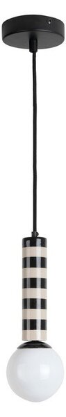 Lampadario nero/grigio tortora in metallo ø 12 cm Rayado – Leitmotiv