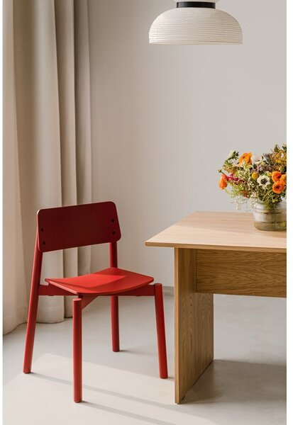 Sedia da pranzo rossa impilabile Wem – noo.ma