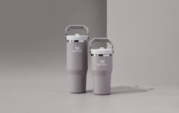 Borraccia termica grigio chiaro in acciaio inox 600 ml IceFlow™ Flip Straw 2.0 Tumbler Ash – Stanley