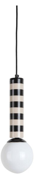 Lampadario nero/grigio tortora in metallo ø 12 cm Rayado – Leitmotiv