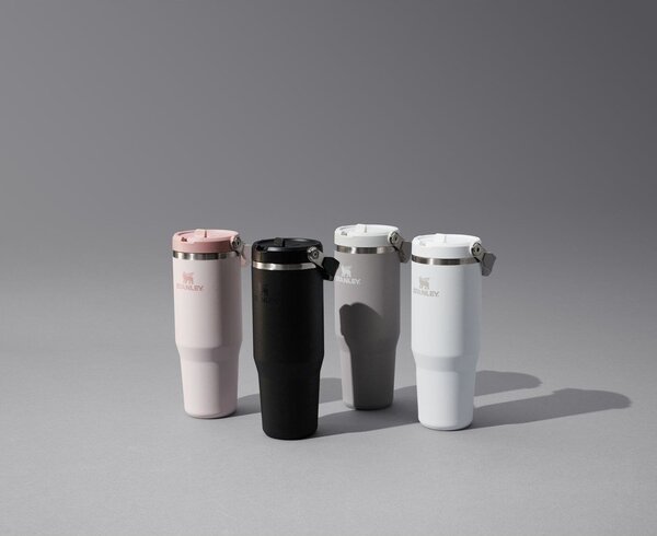 Borraccia termica grigio chiaro in acciaio inox 600 ml IceFlow™ Flip Straw 2.0 Tumbler Ash – Stanley