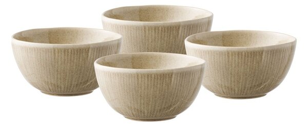 Ciotoline in set per zuppe e minestre beige in gres 4 pz 1 l Viola – House Nordic