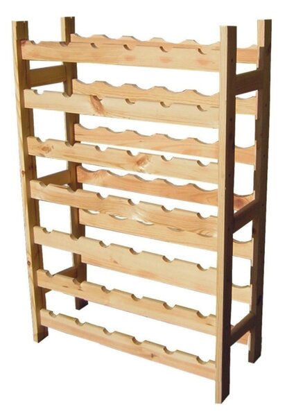 Portabottiglia 42 Posti 63x25x98 cm in Legno di Pino Naturale