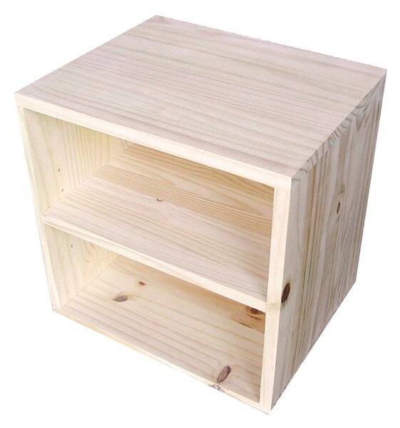 Pensile 1 Ripiano 36x30x36 cm in Legno di Pino Naturale