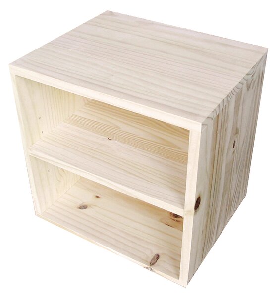 Pensile 1 Ripiano 36x30x36 cm in Legno di Pino Naturale