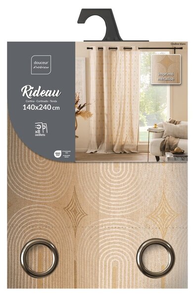 Tenda beige 140x240 cm Ondine – douceur d'intérieur