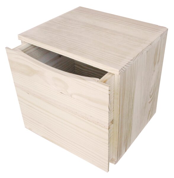 Pensile 1 cassetto 36x30x36 cm in Legno di Pino Naturale