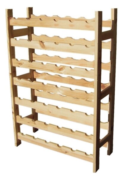 Portabottiglia 42 Posti 63x25x98 cm in Legno di Pino Naturale