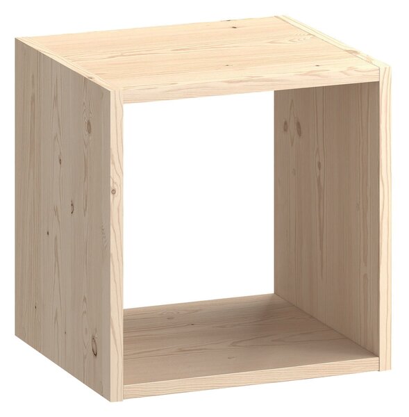 Pensile Libreria 1 Ripiano 36x30x36 cm in Legno di Pino Naturale