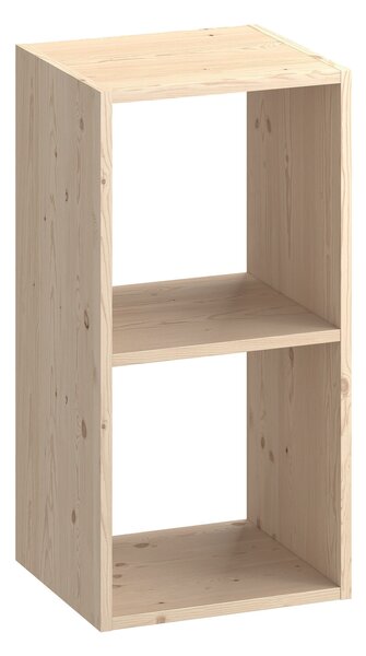 Pensile Libreria 2 Ripiani 36x30x70,5 cm in Legno di Pino Naturale
