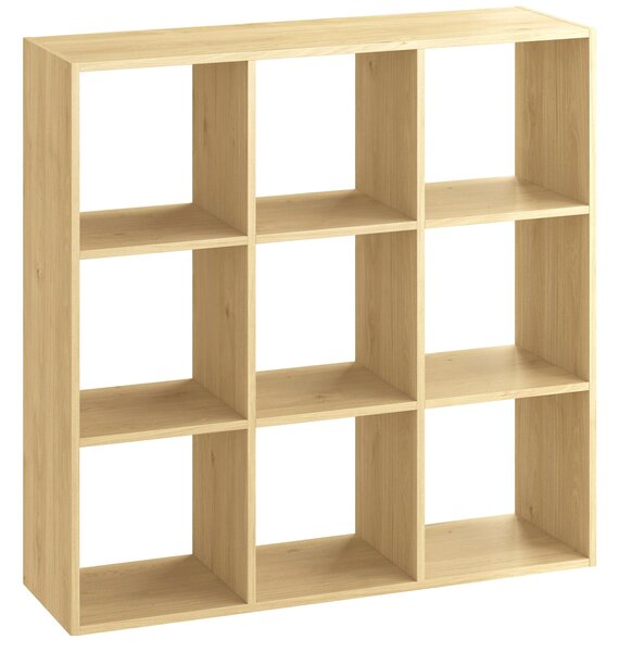 Pensile Libreria 9 Ripiani 104,9x104,8x30 cm in Legno di Pino Naturale