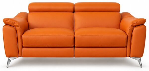 Divano Flow Relax Reclinabile in Pelle Primo Fiore – 2 posti Doppia Motorizzazione, Design Moderno