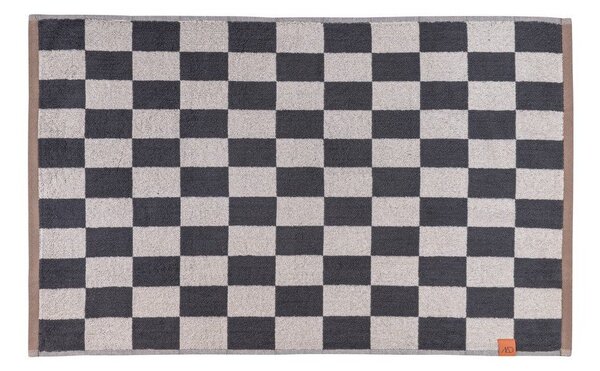 Tappetino per il bagno color antracite/beige in cotone organico per la doccia 50x80 cm Retro – Mette Ditmer Denmark
