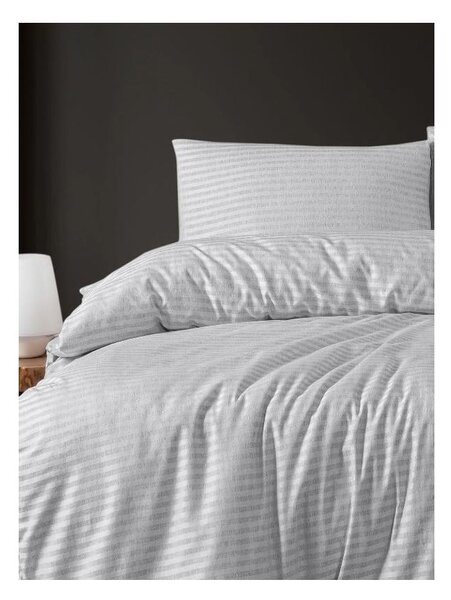 Biancheria da letto in grigio chiaro per letto matrimoniale/per letto prolungato con lenzuolo incluso/4 pz 200x220 cm – Mila Home