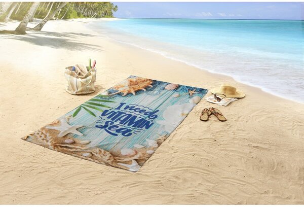 Telo mare in velluto 100x180 cm Vitamin Sea – Good Morning