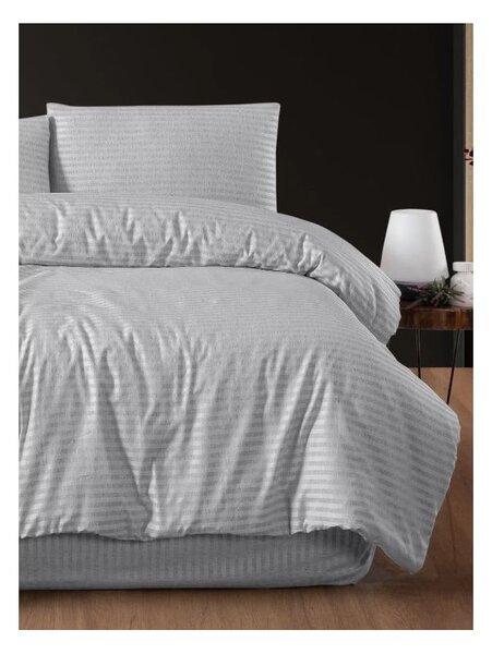 Biancheria da letto in grigio chiaro per letto matrimoniale/per letto prolungato con lenzuolo incluso/4 pz 200x220 cm – Mila Home