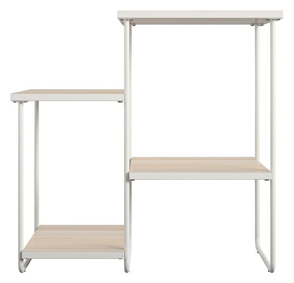 Consolle bianca con piano effetto frassino naturale 35x67 cm Dante - Støraa