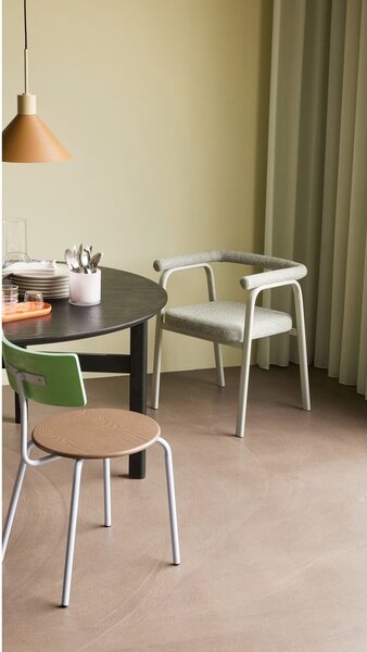 Set di sedie da pranzo beige in imbottito con braccioli 2 pz Ecto – Hübsch
