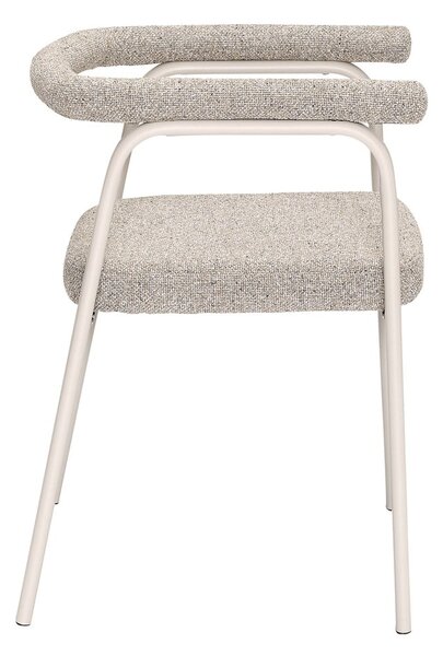 Set di sedie da pranzo beige in imbottito con braccioli 2 pz Ecto – Hübsch