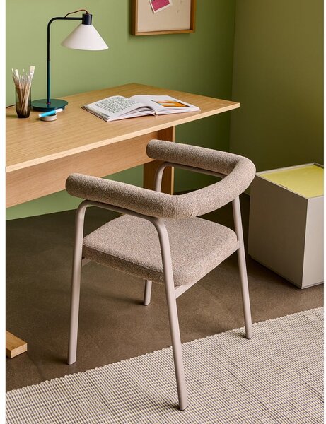 Set di sedie da pranzo beige in imbottito con braccioli 2 pz Ecto – Hübsch