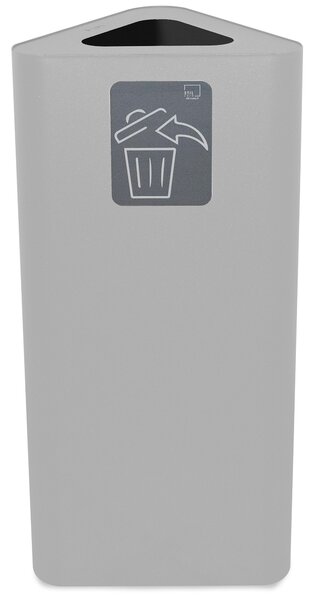 Pattumiera Per Raccolta Rifiuti 38x38xh80 cm In Acciaio Verniciato con Pittogramma Magnetico Bianco