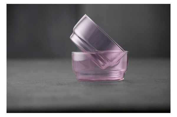 Ciotoline in set rosa in vetro 2 pz 500 ml Torino – Lyngby Glas