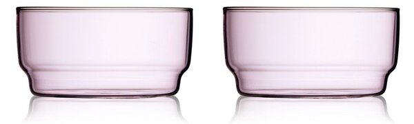 Ciotoline in set rosa in vetro 2 pz 500 ml Torino – Lyngby Glas