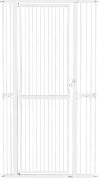 AllMyPets Cancellino per Cani e Gatti Alto 180 cm Estensibile da 76-104 cm e Montaggio a Pressione colore Bianco - WTZ377
