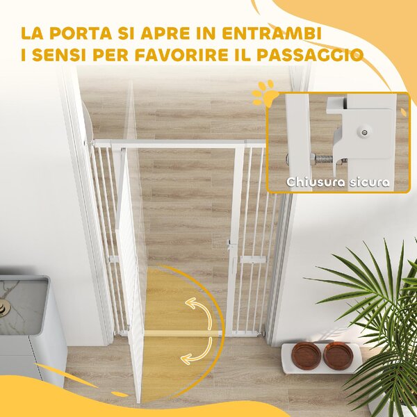 AllMyPets Cancellino per Cani e Gatti Alto 180 cm Estensibile da 76-104 cm e Montaggio a Pressione colore Bianco - WTZ377