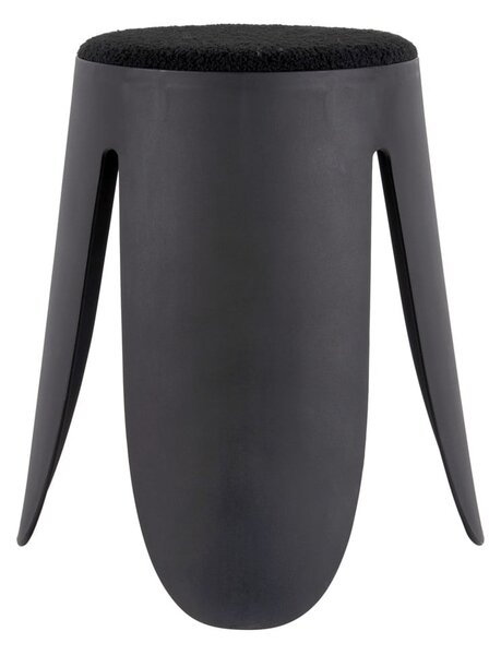 Sgabello in plastica nera Savor - Leitmotiv