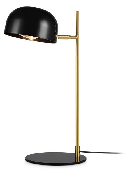 Lampada da tavolo nera con supporto in rame Pose - Markslöjd