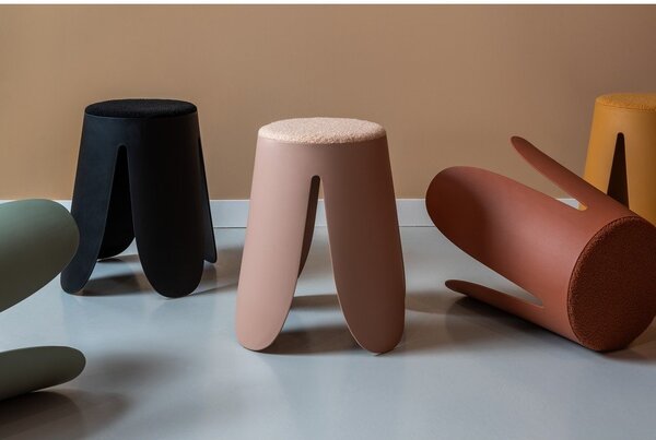 Sgabello in plastica nera Savor - Leitmotiv