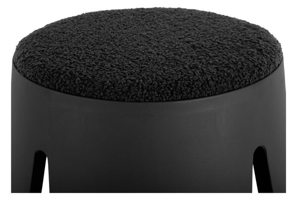 Sgabello in plastica nera Savor - Leitmotiv