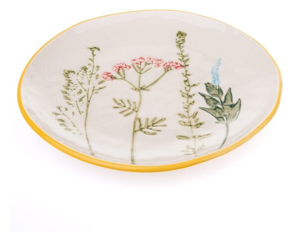 Piatto da dolce bianco in porcellana ø 21 cm Flower Garden – Dakls