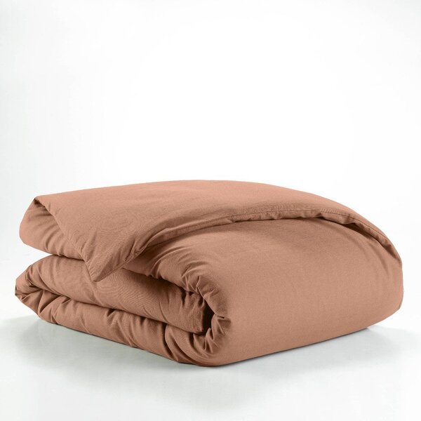 Copripiumino color salmone in cotone per letto singolo 140x200 cm Lina – douceur d'intérieur