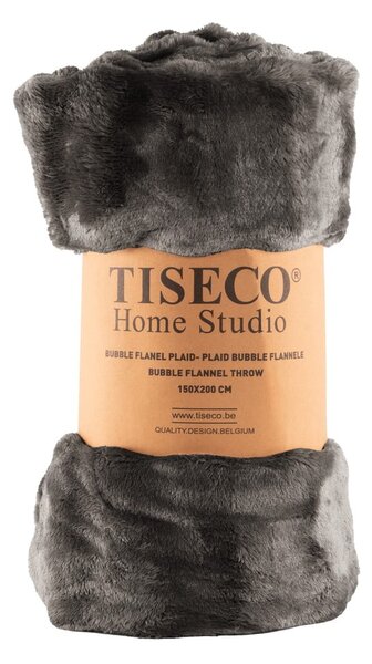 Coperta grigia in micropile 150x200 cm Wave – Tiseco Home Studio