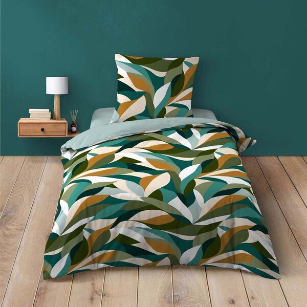 Set copripiumino e federa in cotone per letto singolo 140x200 cm Swan – douceur d'intérieur