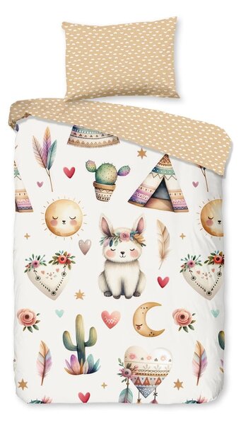 Set copripiumino e federa da bambini beige in cotone per culla 100x135 cm Luz – Good Morning