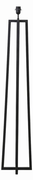 Lampada da terra con piedistallo nero opaco 130 cm Miley - Light & Living