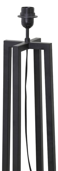 Lampada da terra con piedistallo nero opaco 130 cm Miley - Light & Living