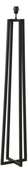 Lampada da terra con piedistallo nero opaco 130 cm Miley - Light & Living