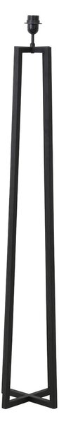 Lampada da terra con piedistallo nero opaco 130 cm Miley - Light & Living