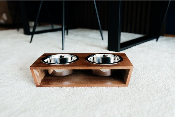 Set di ciotole con supporto in legno per cane Dog Fantasy – Plaček Pet Products