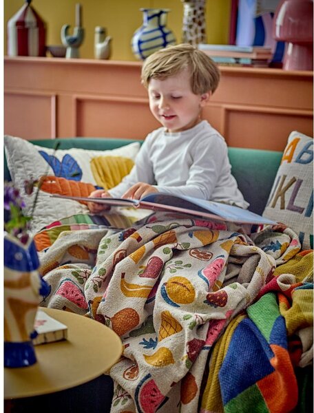 Coperta per bambini in cotone riciclato 130x160 cm Fruitta – Bloomingville Mini