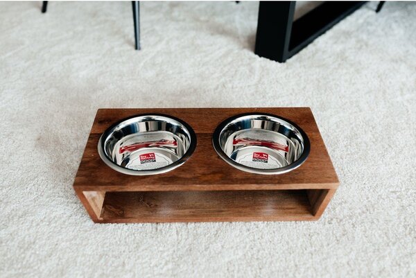 Set di ciotole con supporto in legno per cane Dog Fantasy – Plaček Pet Products