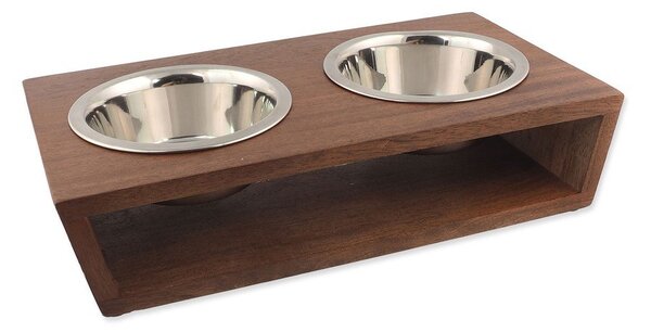 Set di ciotole con supporto in legno per cane Dog Fantasy – Plaček Pet Products