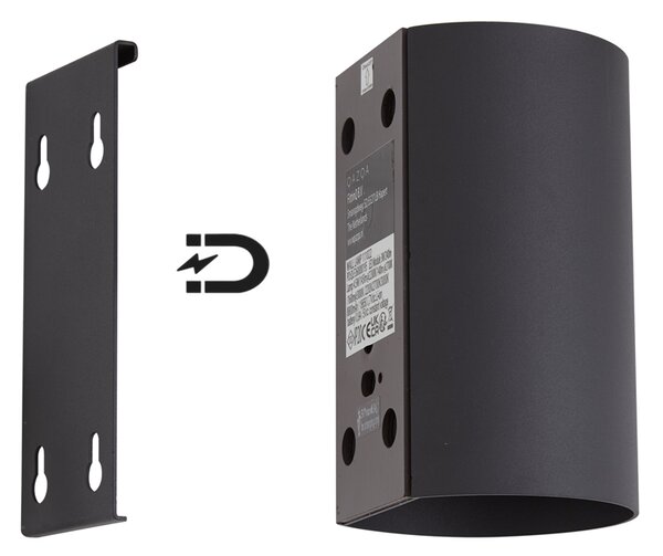 Lampada da parete moderna nera con LED integrato, dimmerabile a 3 fasi e ricaricabile - Sabbir