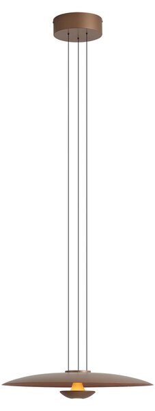 Lampada a Sospensione Moderna Bronzo con Legno di Noce Incl. LED Dimmerabile - Smith
