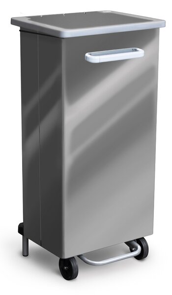Pattumiera Per Raccolta Differenziata 47x37xh96 cm in Acciaio Inox a Pedale Lucido