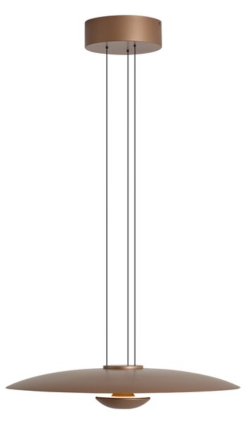 Lampada a Sospensione Moderna Bronzo con Legno di Noce Incl. LED Dimmerabile - Smith